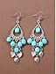 cheap Women's Earring-Women's Bohemian Alloy Turquoise Statement Earrings, Multi Style Oversized Dangle Jewelry for Beach Vacation, Summer Travel, Daily Casual Wear