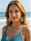 cheap Women's Earring-Women's Bohemian Alloy Turquoise Statement Earrings, Multi Style Oversized Dangle Jewelry for Beach Vacation, Summer Travel, Daily Casual Wear