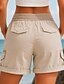 billiga Bermudashorts-Dam Cargo-shorts Burmuda Shorts Aktiv Mode Ledigt Kort Hög midja Svart Vit Kaki Militärgrön Sommar
