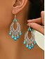 cheap Women's Earring-Women's Bohemian Alloy Turquoise Statement Earrings, Multi Style Oversized Dangle Jewelry for Beach Vacation, Summer Travel, Daily Casual Wear