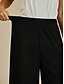 billige brede ben og højtaljet-Dame Bootcut Elegant Klassisk &amp; Tidløs Glitrende Fuld længde Høj Talje Høj Elasticitet Sort Sommer Forår Efterår