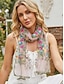 economico Sciarpe da donna-Sciarpa da donna boho con ricami floreali - scialle leggero e traspirante in poliestere disponibile in diversi colori, regalo perfetto per la festa della mamma, ideale per le vacanze al mare o per