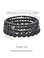 voordelige Heren sieraden-Herenarmbandenset van 4 stuks in boho-stijl met natuurstenen - zwarte lavasteen &amp;Matte onyx kralen, stapelbare elastische polsbandjes voor zomerse stranddagen, dagelijks gebruik en yoga. &amp;meditatie
