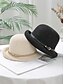 abordables Sombreros de mujer-Sombrero de sol bohemio plegable para mujer: elegante sombrero de playa de poliéster tejido para verano, sombrero panamá plegable de ala ancha para vacaciones, uso diario informal, varios colores.