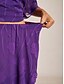 billiga Enkla kjolar-Dam Chiffongkjol Elegant Midi Mellanhög midja Kjolar Multi lager Oelastisk Bröllopsgäst Royal Purple Sommar