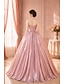 abordables Robes Longues &amp; Gowns-Robe de bal Ligne A Longueur au sol Robes de Bal Élégant Fête Princesse Sans manches Sans bretelles Bal de promo Soirée Organza Dos nu avec Plis