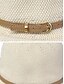abordables Sombreros de mujer-Sombrero de sol bohemio plegable para mujer: elegante sombrero de playa de poliéster tejido para verano, sombrero panamá plegable de ala ancha para vacaciones, uso diario informal, varios colores.
