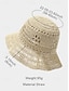 abordables Sombreros de mujer-Sombrero de paja plegable para mujer, sombrero de playa bohemio de ala ancha de ganchillo, gorra de verano portátil y plegable para vacaciones. &amp;ropa informal de uso diario
