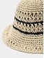 abordables Sombreros de mujer-Sombrero de paja plegable para mujer, sombrero de playa bohemio de ala ancha de ganchillo, gorra de verano portátil y plegable para vacaciones. &amp;ropa informal de uso diario