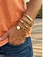 voordelige Damesarmband-Damesarmbandenset in goud en zilver, bohemian stijl, gelaagde open armbanden van legering, stapelbare manchetarmbanden voor dames, meerdelige zomersieradenset voor dagelijks gebruik, vakantie en als