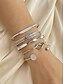 voordelige Damesarmband-Damesarmbandenset in goud en zilver, bohemian stijl, gelaagde open armbanden van legering, stapelbare manchetarmbanden voor dames, meerdelige zomersieradenset voor dagelijks gebruik, vakantie en als