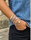 voordelige Damesarmband-Damesarmbandenset in goud en zilver, bohemian stijl, gelaagde open armbanden van legering, stapelbare manchetarmbanden voor dames, meerdelige zomersieradenset voor dagelijks gebruik, vakantie en als