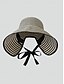 economico Cappelli da donna-Cappello da sole pieghevole a righe da donna, cappello da spiaggia in poliestere a tesa larga per donna, cappello estivo da viaggio ripiegabile, elegante cappello con protezione UV