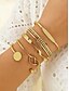 voordelige Damesarmband-Damesarmbandenset in goud en zilver, bohemian stijl, gelaagde open armbanden van legering, stapelbare manchetarmbanden voor dames, meerdelige zomersieradenset voor dagelijks gebruik, vakantie en als