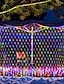 abordables Luces de voltaje del enchufe-Luces de Cadena de Red LED IP65 6Mx4M 3Mx2M Luces de Hadas de Red Flexibles 880Led 200Led Luces de Cadena de Malla para Decoración Colorida de Jardín y Patio EU US UK Enchufe AC110V 220V 230V