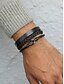 economico Gioielli da uomo-Set di bracciali aperti da uomo in acciaio inossidabile a 3 pezzi, con numeri romani e intrecciati. &amp;Modelli a trecce in oro, argento o nero per abbigliamento casual, viaggi, feste e regali.