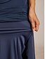 ieftine Rochie simplă-rochie de damă set jachetă rochie cu paiete floral elegant mânecă 3/4 guler rotund topuri regulate seară petrecere albastru marin primăvară toamnă iarnă vară