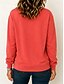billiga Enkla huvtröjor-Dam Pullover-tröja Ledigt Långärmad Rund hals Vanliga toppar Ledigt Hem Gata Svart Purpur Orange Grön Khaki grön Vår Höst Vinter
