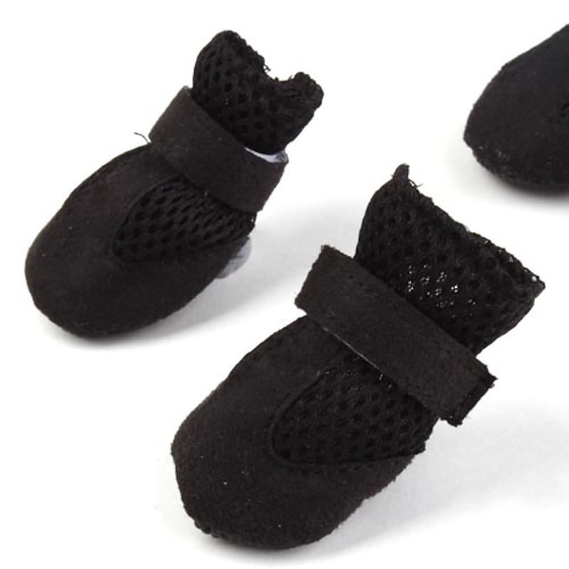Dog Cat Pets Boots / Shoes Breathable For Pets Poly / Cotton Black3