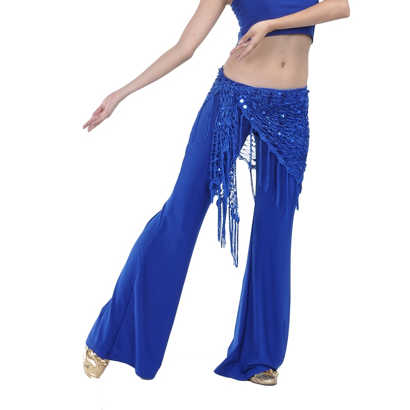 Belly Dance Hip Scarf Tassel Women's Training Chinlon4