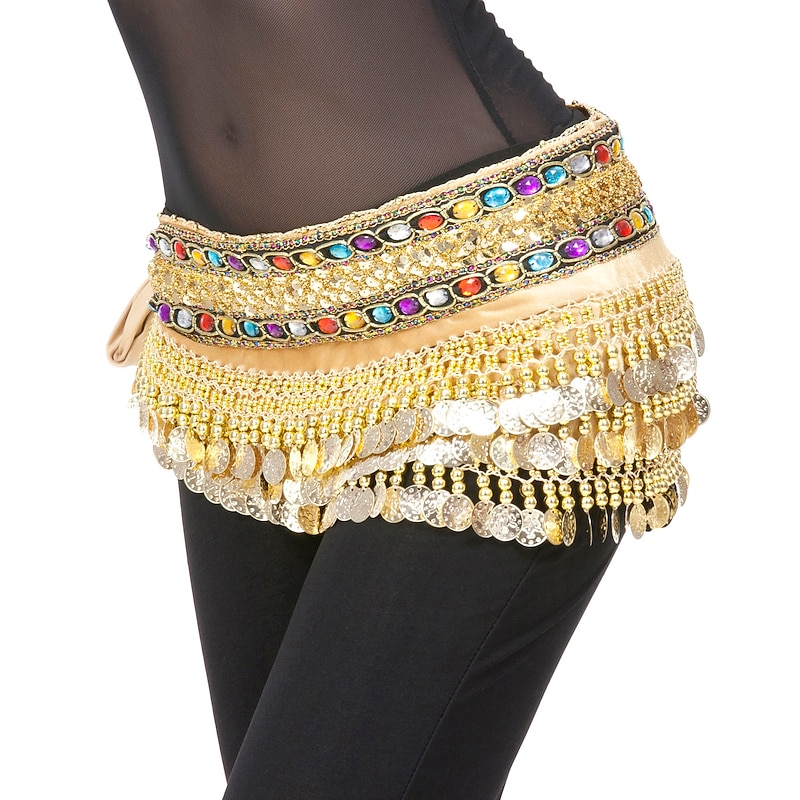 Belly Dance Coin Sequin Women's Natural Polyester / Performance