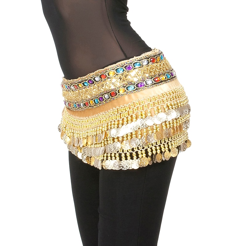 Belly Dance Coin Sequin Women's Natural Polyester / Performance2