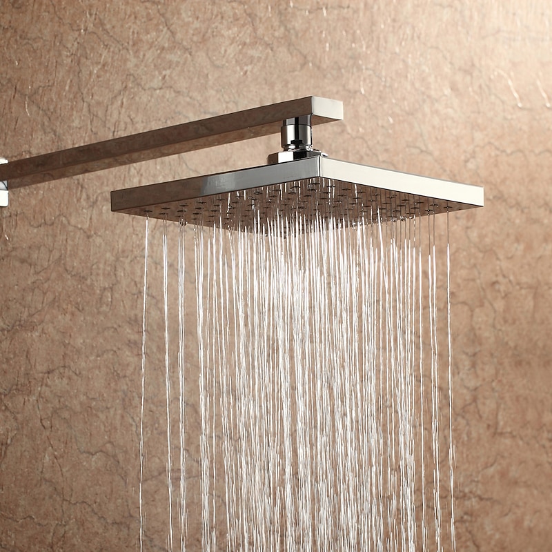 7.9 Inch Basics Rainfall Shower Head Rectangular/Contemporary Shower Head Polished Chrome2