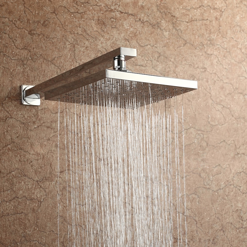 7.9 Inch Basics Rainfall Shower Head Rectangular/Contemporary Shower Head Polished Chrome4
