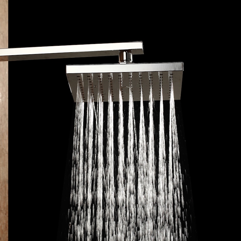 7.9 Inch Basics Rainfall Shower Head Rectangular/Contemporary Shower Head Polished Chrome3