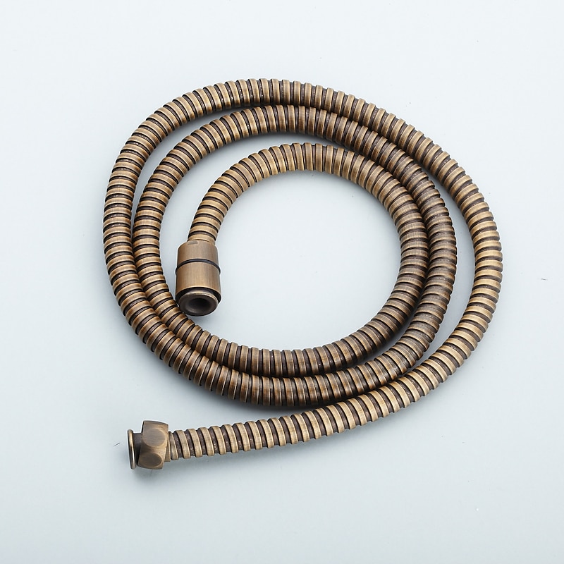 Bathtub Faucet with Handheld Shower,Wall Mounted Antique Brass Bath Tap Retro Style Hot and Cold Water Bath Tap Shower Fitting for Bathroom Shower3