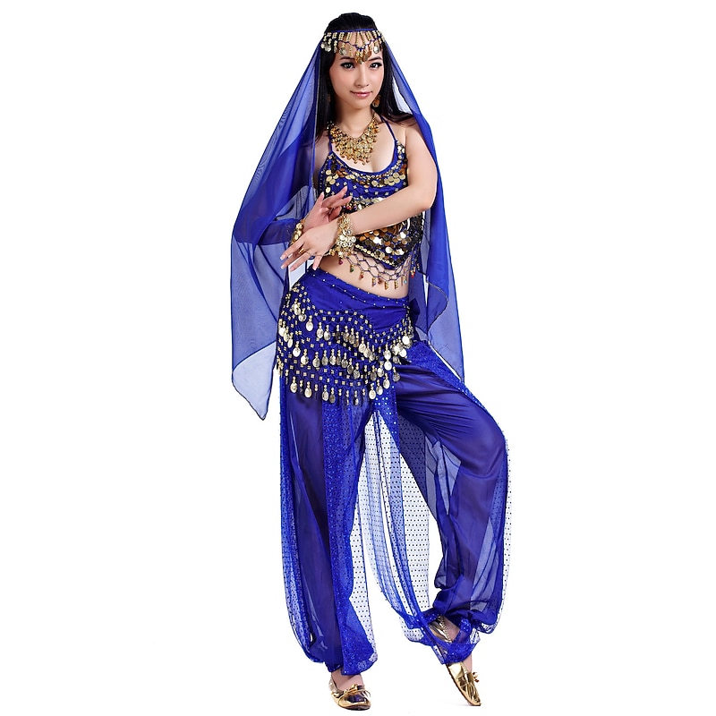 Belly Dance Top Coin Beading Sequin Women's Chiffon / Performance2