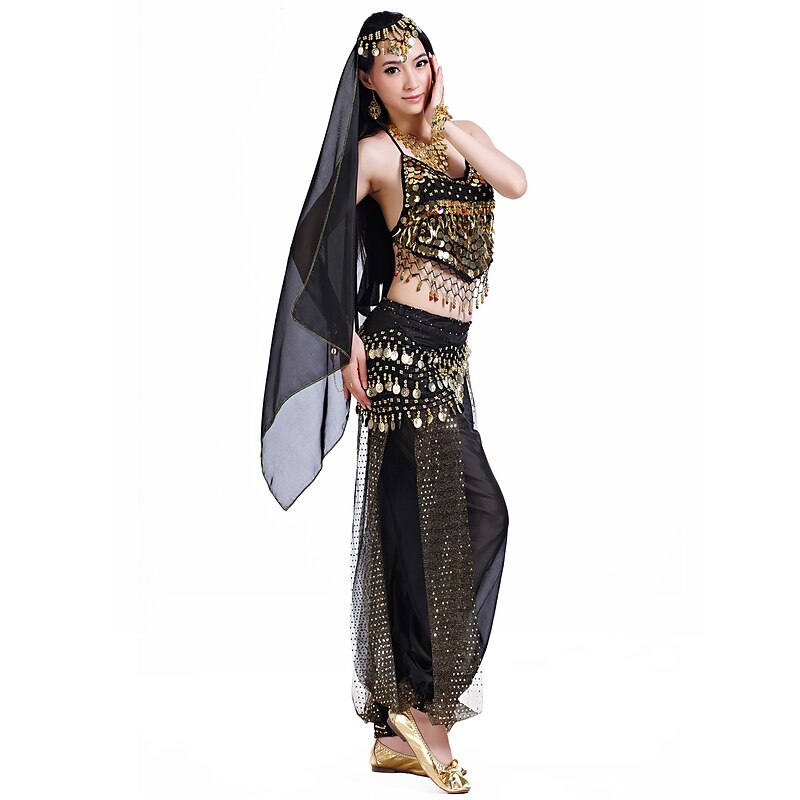 Belly Dance Top Coin Beading Sequin Women's Chiffon / Performance3