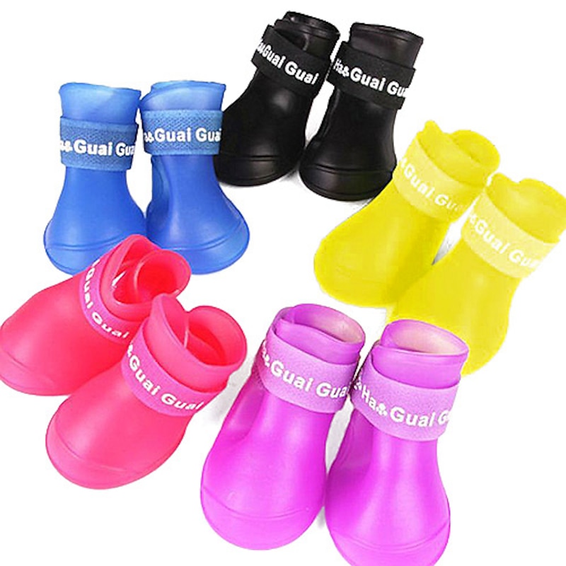 Dog Pets Shoes Boots / Shoes Dog Boots / Dog Shoes Rain Boots Rain Boots N / A For Pets Rubber Black