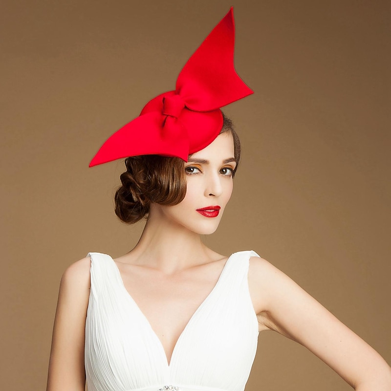 Fascinators Fashionable Kentucky Derby Hat Wool Girls Party/Outdoor/Wedding Hats With Angel Wings(More Colors)3