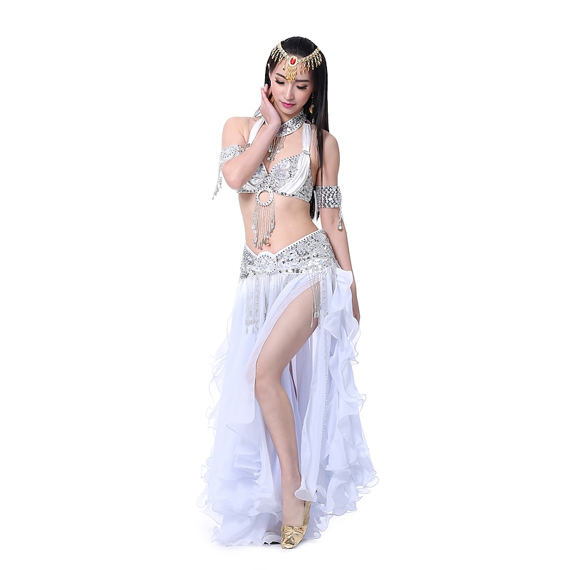 Belly Dance Skirts Ruffles Women's Performance Chiffon(WITHOUT BELT)4