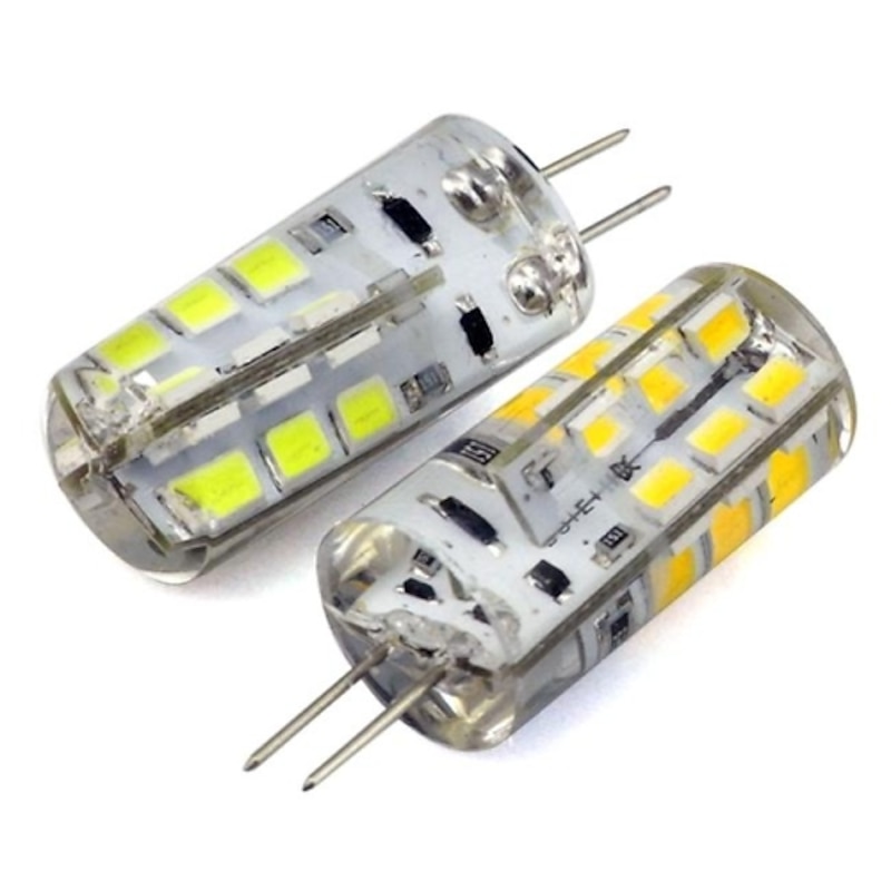 10pcs G4 Bi Pin 1.5w LED Corn Light Bulbs 15W T3 Halogen Bulb Equivalent 150LM SMD 2835 Warm White for RV Ceiling Fans Lighting AC/DC 12V3