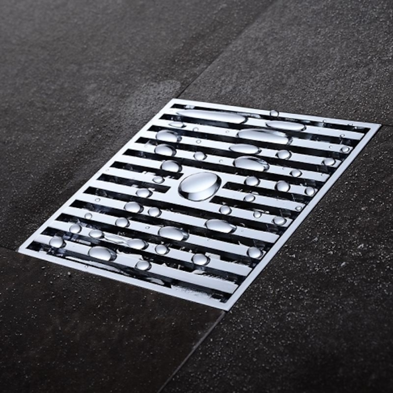 Home Drain Squared 10cm*10cm Contemporary Brass 1 pc2