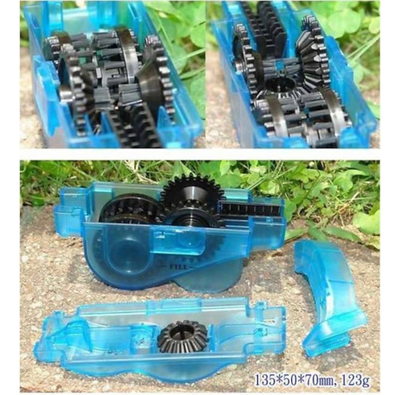 Bike Chain Cleaner Brush Gear Grunge brush Scrubber Tool Bike Chain Cleaning Tool Easy Wash Rotary Clean 360°Rotating Brushes Convenient For Road Bike Mountain Bike MTB Cycling Bicycle Plastic ABS4