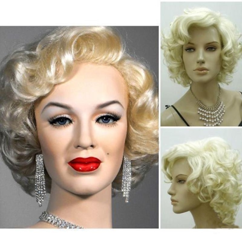 Roaring 20S Wig Synthetic Wig Curly Curly Wig Blonde Short Light Blonde Synthetic Hair 4 Inch Women's Silver Blonde Strongbeauty Halloween Wigs