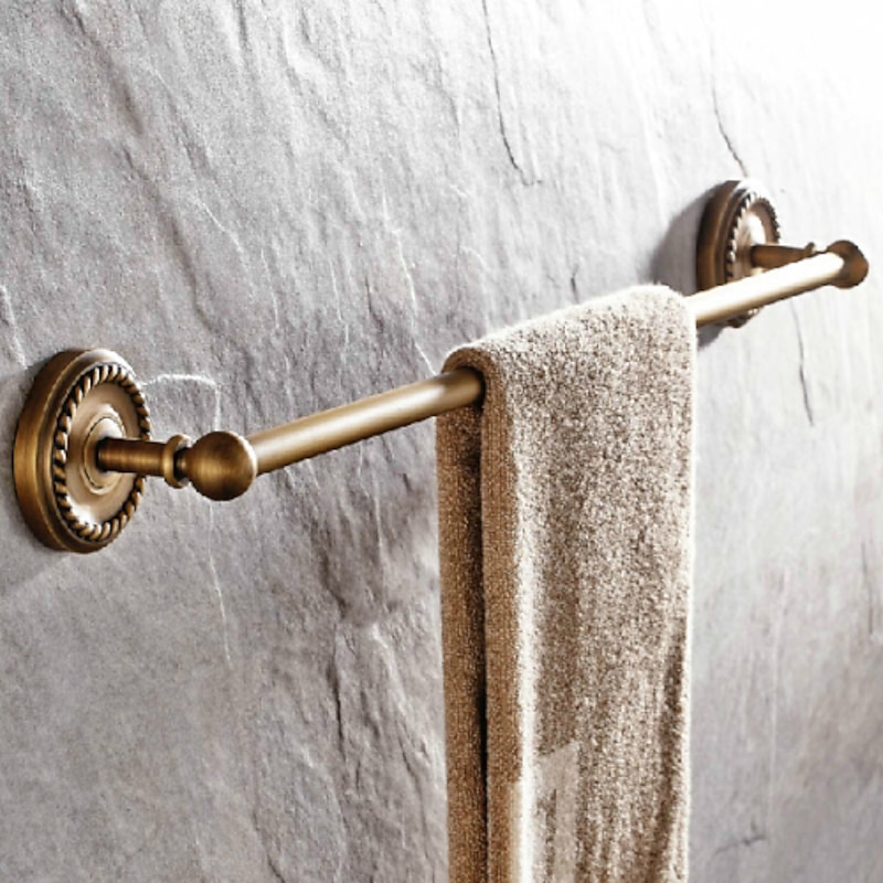 Brushed Brass Towel holder Towel Bar Antique Brass Single Bathroom Rod New Design Wall Mounted 60*7.5CM 1 pc2