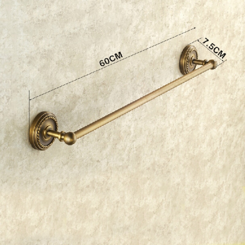 Brushed Brass Towel holder Towel Bar Antique Brass Single Bathroom Rod New Design Wall Mounted 60*7.5CM 1 pc3