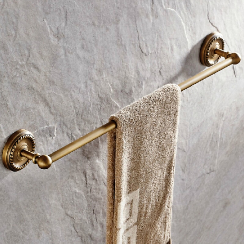 Brushed Brass Towel holder Towel Bar Antique Brass Single Bathroom Rod New Design Wall Mounted 60*7.5CM 1 pc
