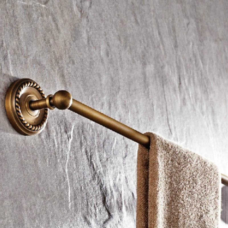 Brushed Brass Towel holder Towel Bar Antique Brass Single Bathroom Rod New Design Wall Mounted 60*7.5CM 1 pc4
