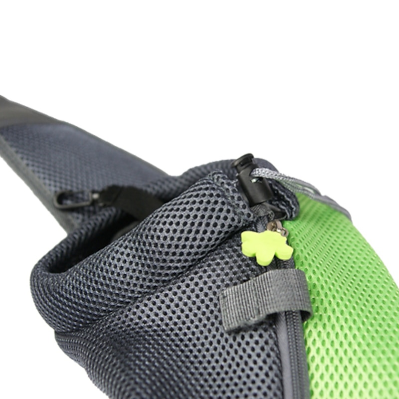 Dog Carrier Slings Portable Breathable Solid Colored Fabric Small Dog Green Purple Pink Dog chest side Backpack4