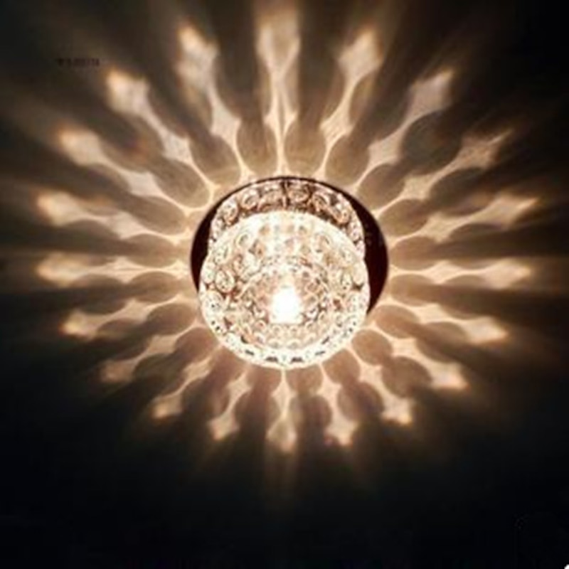 1pc 3 W Ceiling Light LED Spotlight 3 LED Beads Integrate Crystle Decorative Warm White Natural White3