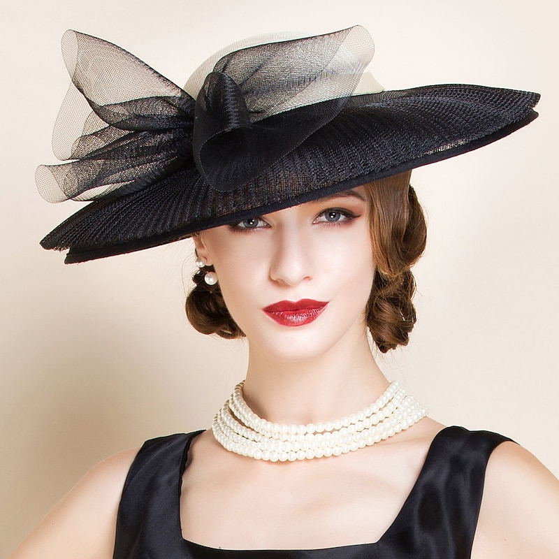 Women's Flax Headpiece - Wedding / Special Occasion Hats 1 Piece dress to impress Hats Race Day Dress2