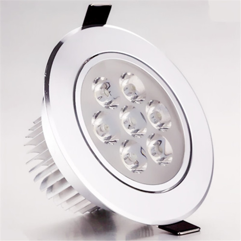 1pc 7W 7LEDs Easy Install Recessed LED Ceiling Lights LED Downlights Warm White Cold White 85-265V Home/Office2