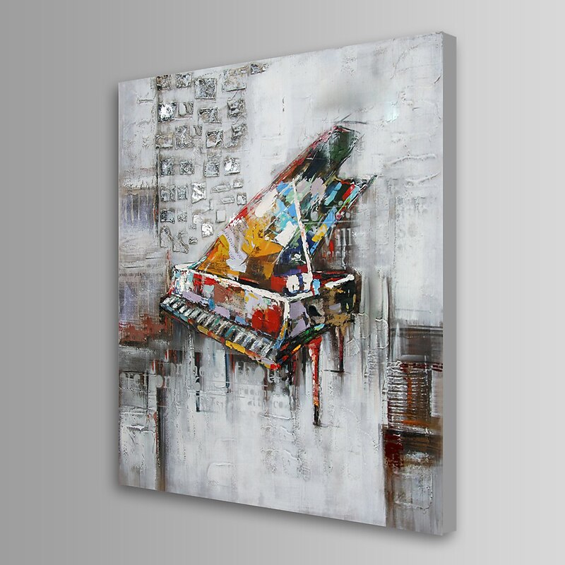 Oil Painting Hand Painted Square Abstract Still Life Modern Stretched Canvas3