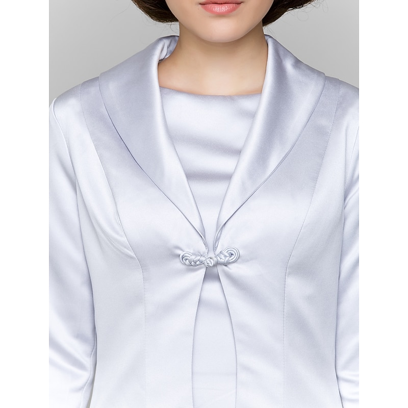 Coats / Jackets Satin Fall Wedding / Party Evening Women's Wrap With 6