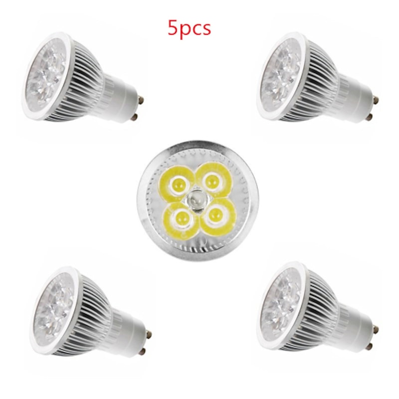 5pcs 4 W LED Spotlight 350 lm E14 GU10 GU5.3 4 LED Beads High Power LED Decorative Warm White Cold White 85-265 V / 5 pcs / CE Certified